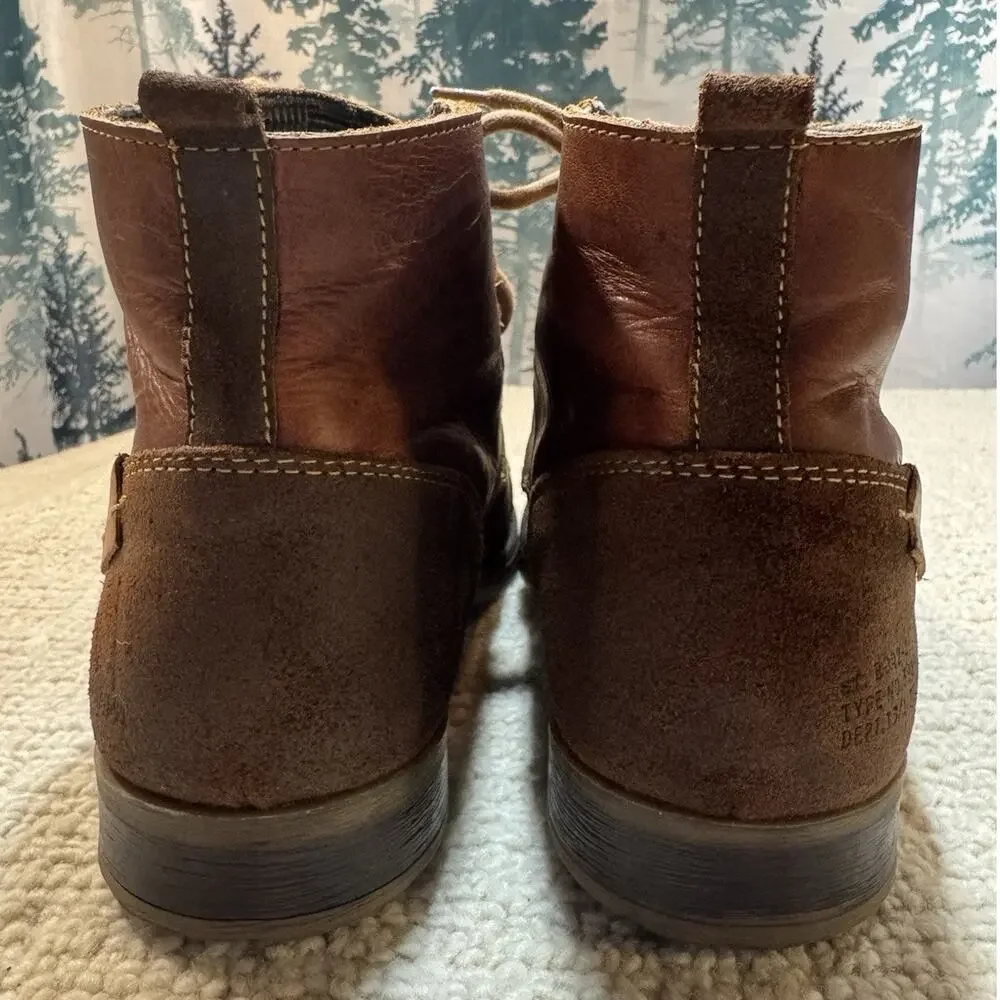 Bullboxer Delden Leather Boots Men's 10 EU43 Brown Workboot Portugal SEE NOTE